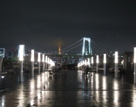 雨のお台場